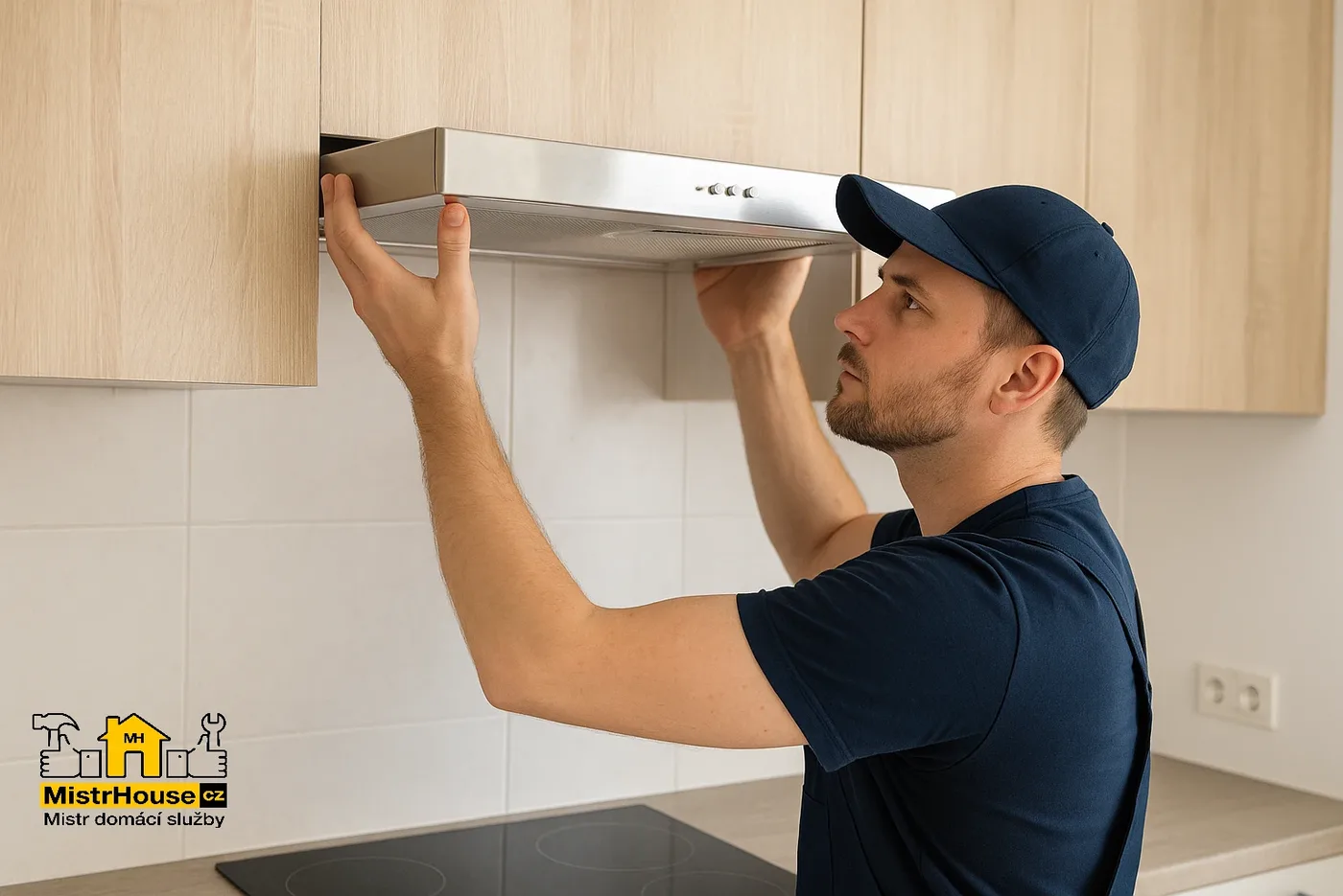 Profesionální montáž digestoře, osvětlení a instalace zásuvek — bezpečnost a styl pro váš domov