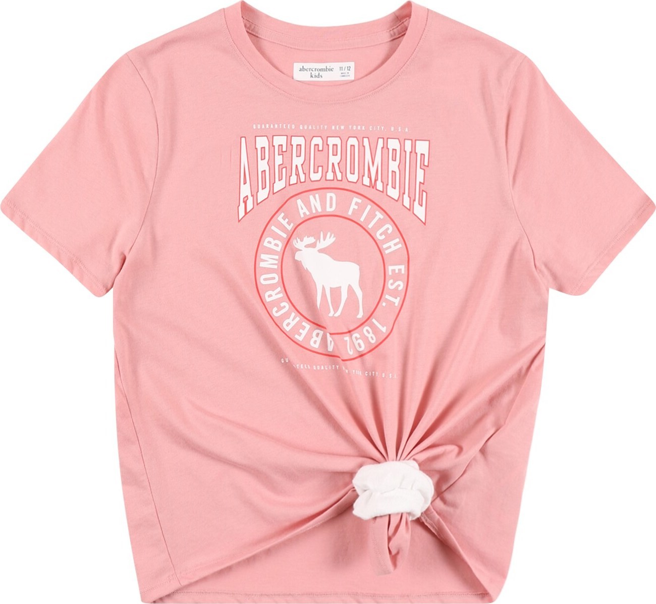 Abercrombie & Fitch Tričko růžová / bílá / pink