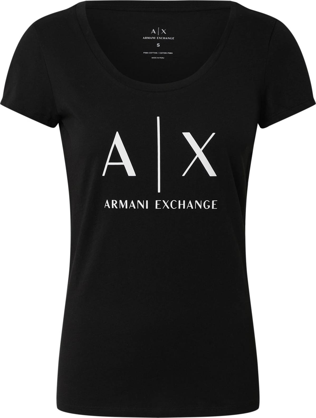 ARMANI EXCHANGE Tričko černá