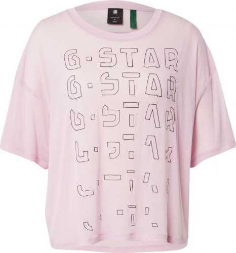 G-Star RAW Tričko 'Sheer' pink / černá