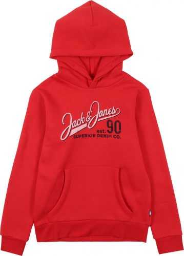 Jack & Jones Junior Mikina bordó / bílá / černá