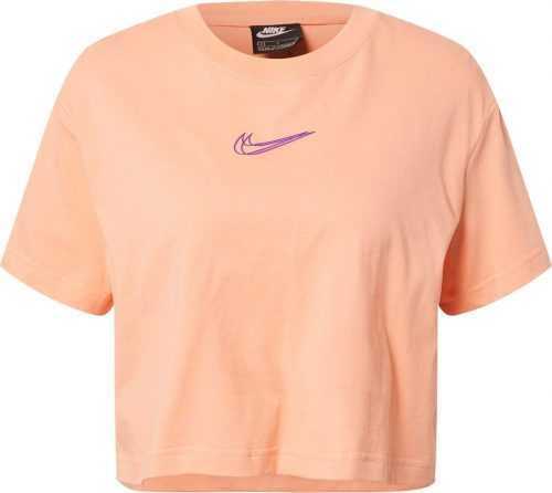 Nike Sportswear Tričko broskvová / svítivě fialová / svítivě růžová