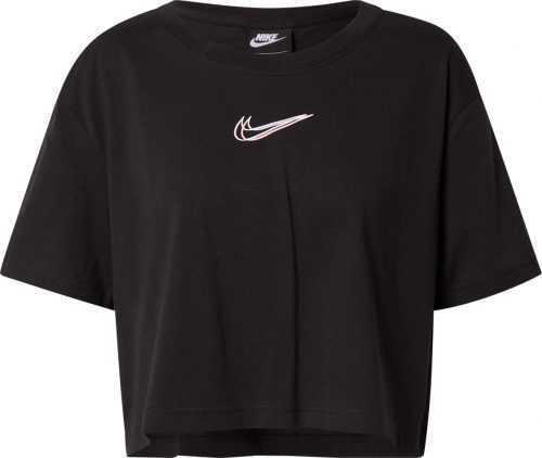 Nike Sportswear Tričko černá / bílá