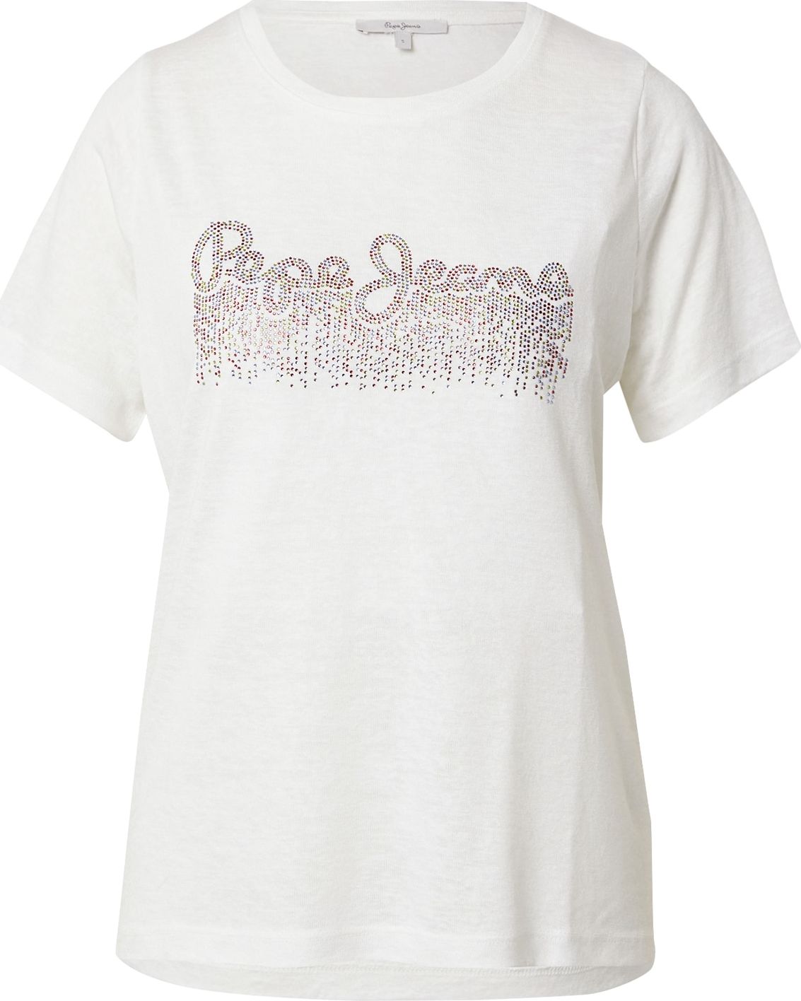 Pepe Jeans Tričko 'Davinia' offwhite / pink / stříbrná