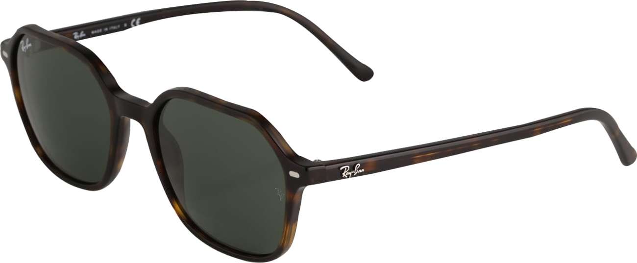 Ray-Ban Sluneční brýle 'JOHN' tmavě hnědá / rezavě hnědá / bílá