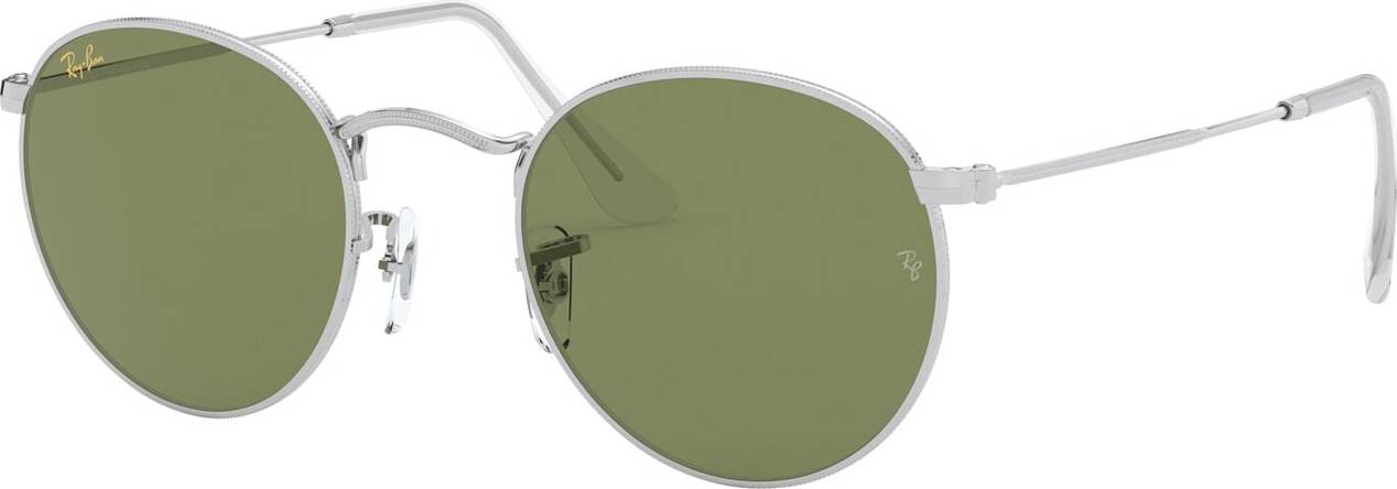 Ray-Ban Sluneční brýle 'Round metal' šedá / stříbrná