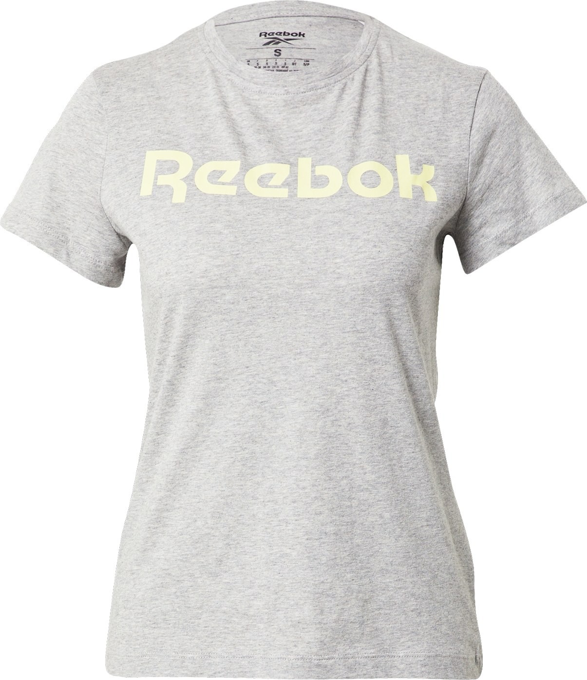 Reebok Sport Funkční tričko šedý melír / žlutá