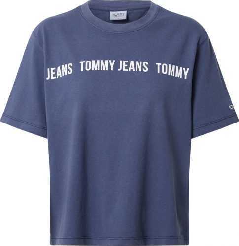 Tommy Jeans Tričko chladná modrá / bílá