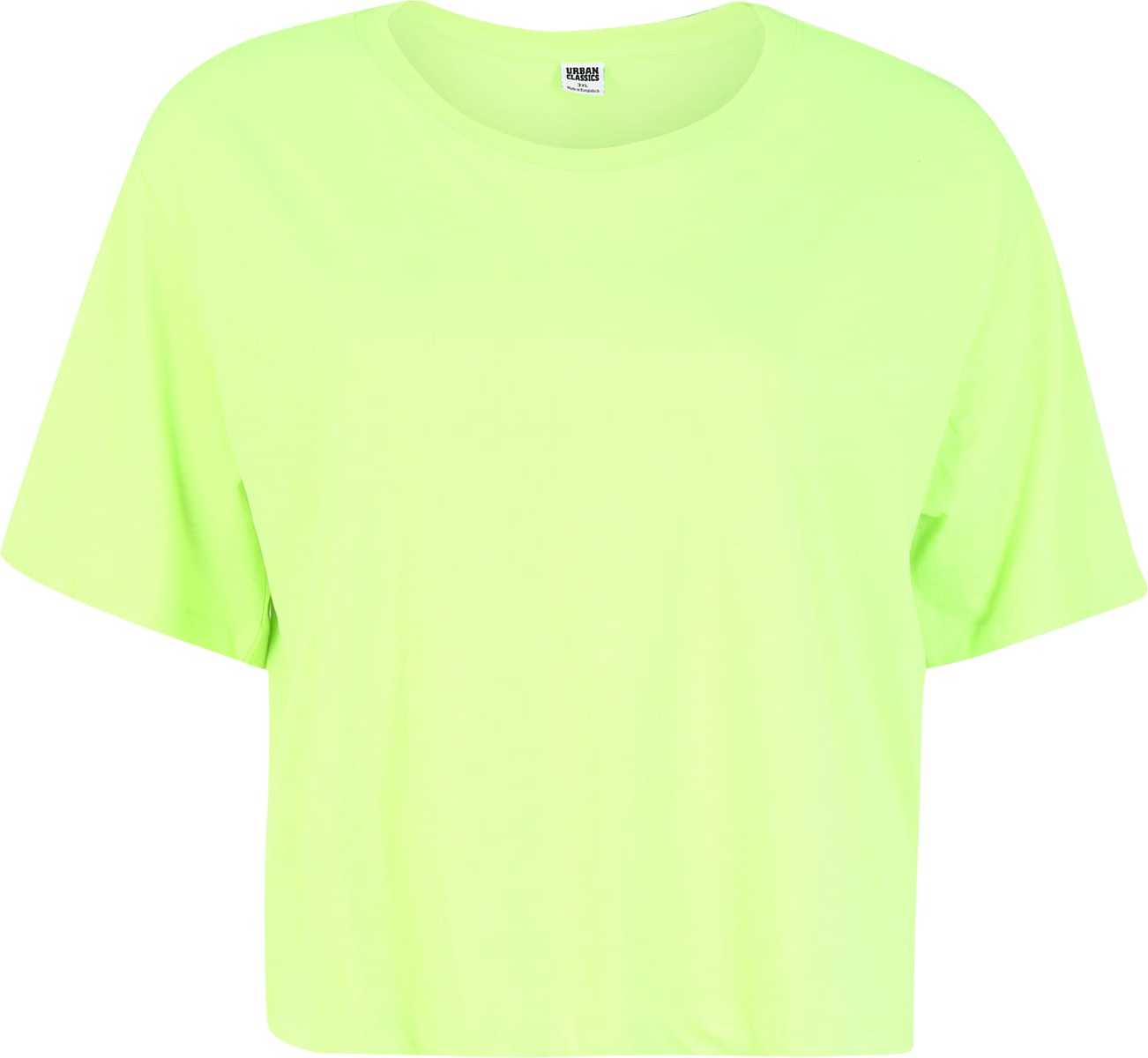 Urban Classics Curvy Tričko 'Neon Tee' svítivě zelená