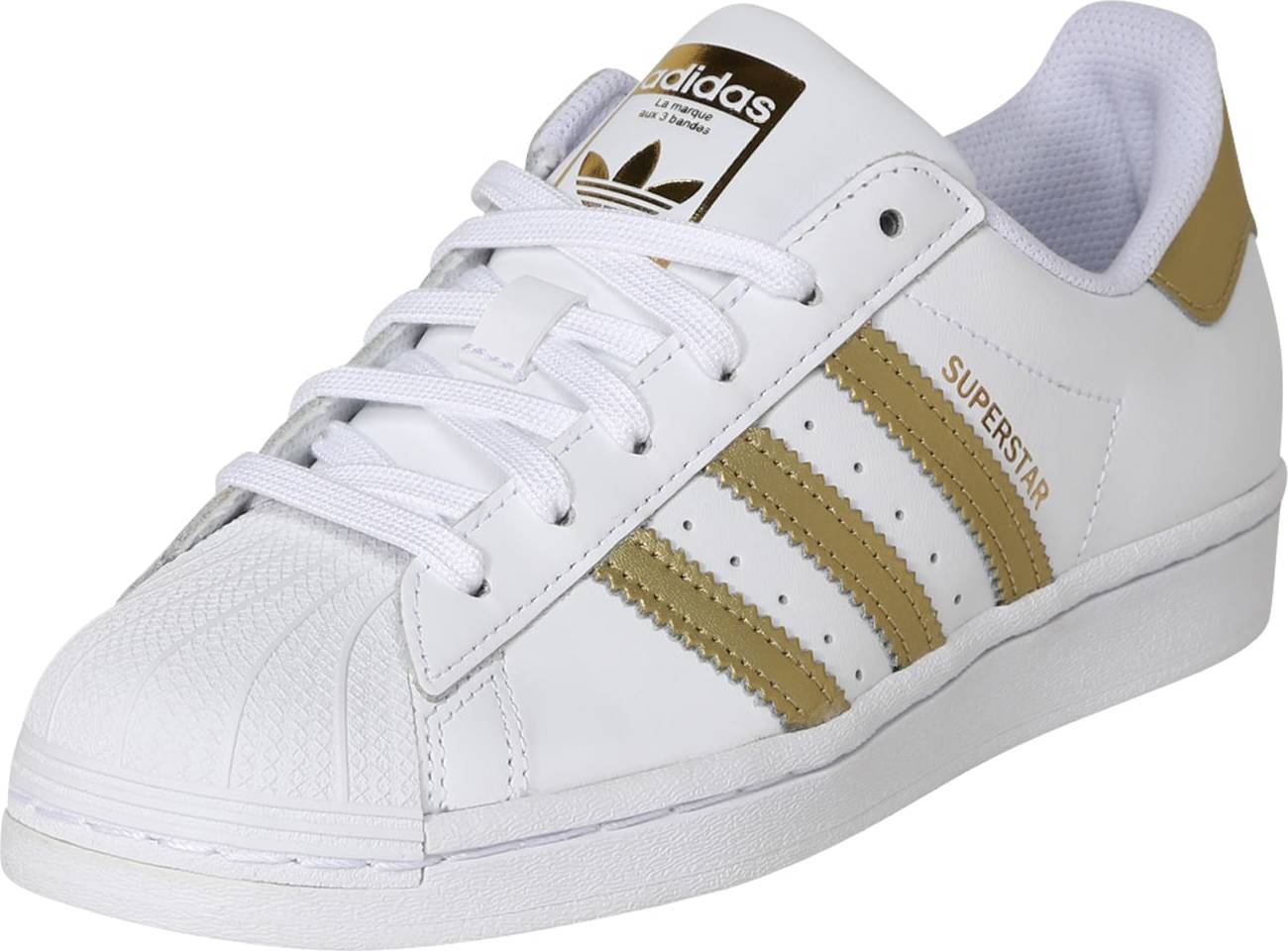 ADIDAS ORIGINALS Tenisky 'SUPERSTAR W' zlatá / bílá