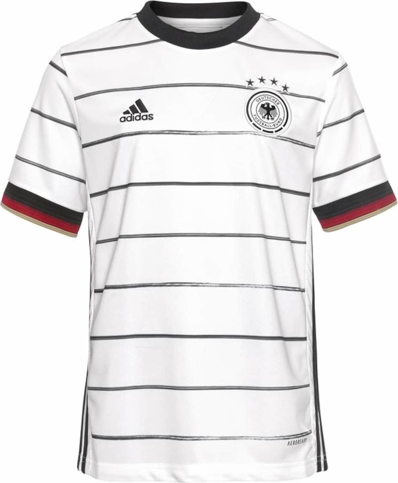 ADIDAS PERFORMANCE Funkční tričko 'EM 2020 DFB' žlutá / tmavě červená / černá / bílá