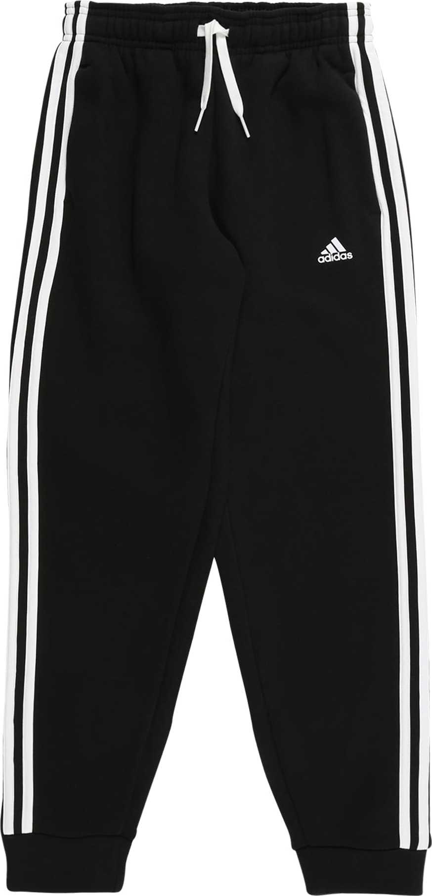 ADIDAS PERFORMANCE Sportovní kalhoty černá / bílá