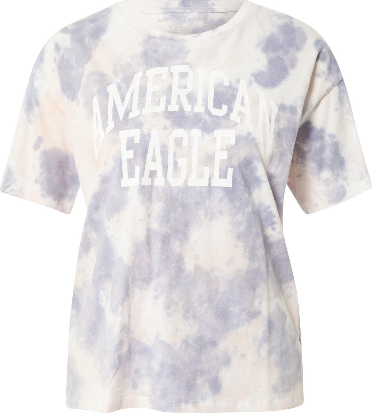 American Eagle Tričko růžová / chladná modrá / bílá