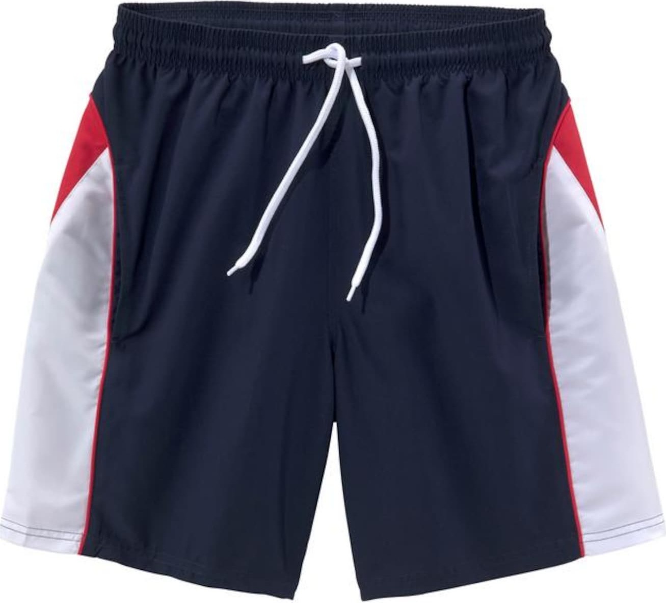 BENCH Badeshorts námořnická modř / červená / bílá