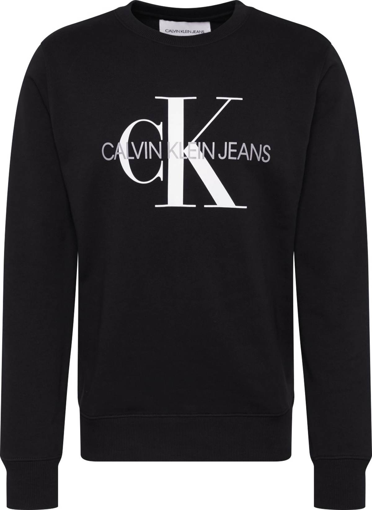 Calvin Klein Jeans Mikina 'CORE MONOGRAM LOGO SWEATSHIRT' černá