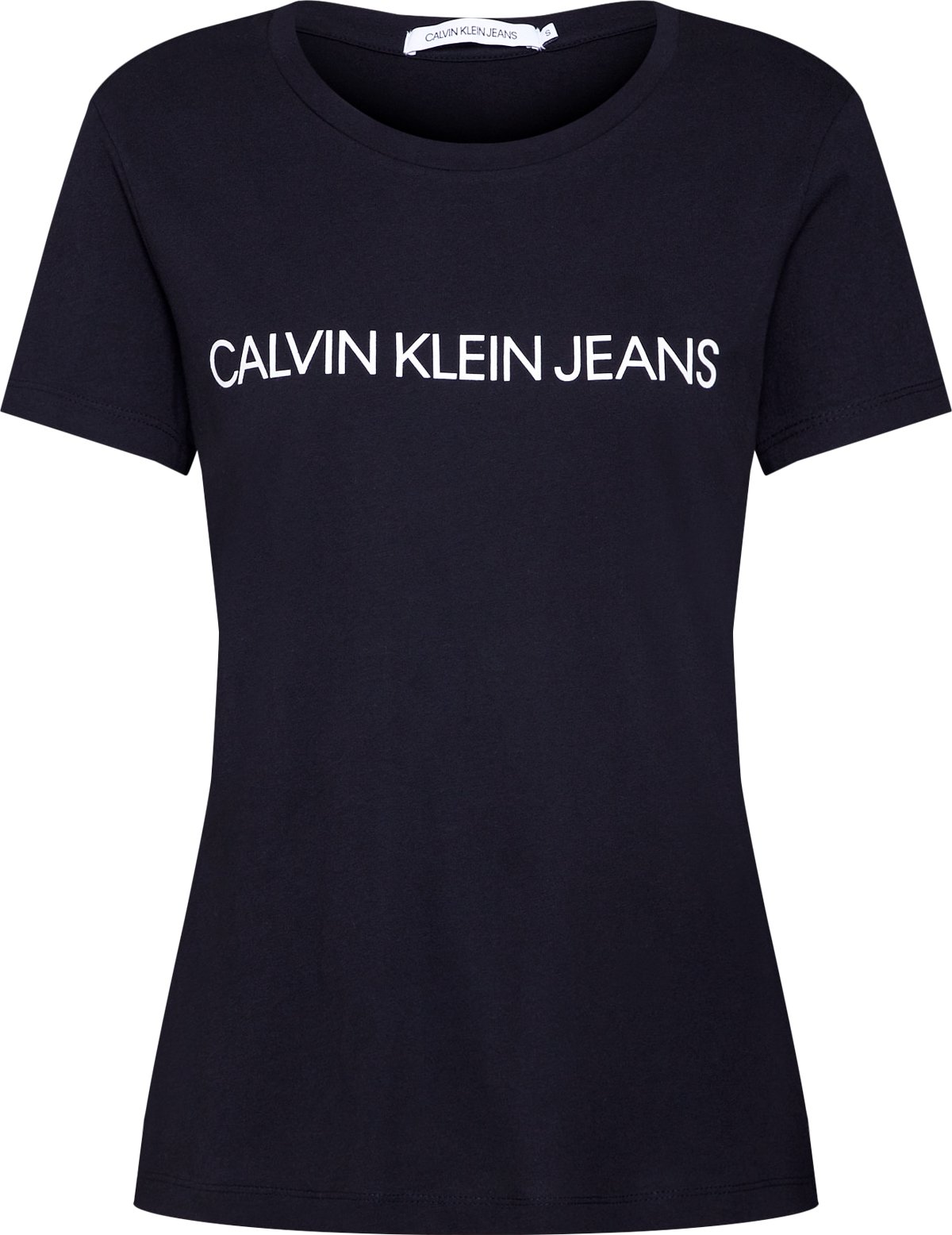 Calvin Klein Jeans Tričko 'INSTITUTIONAL LOGO' bílá / černá