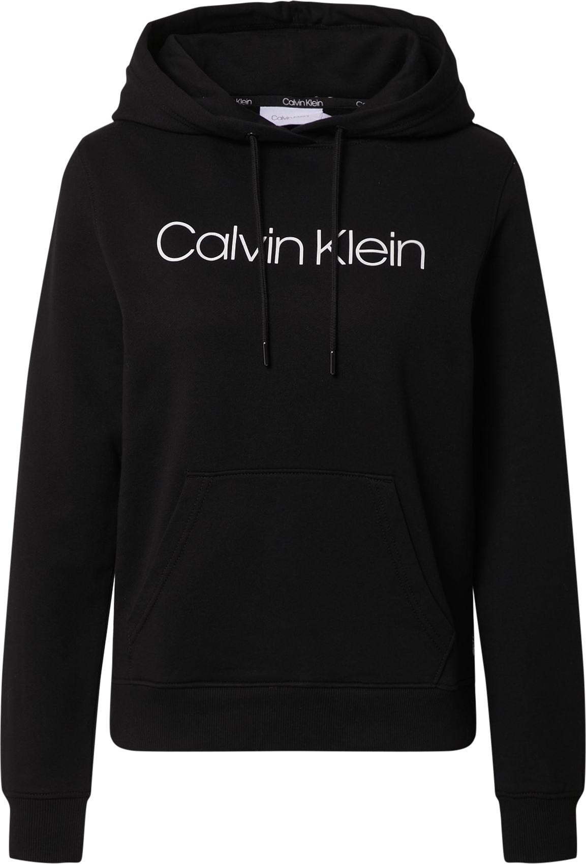 Calvin Klein Mikina černá / bílá