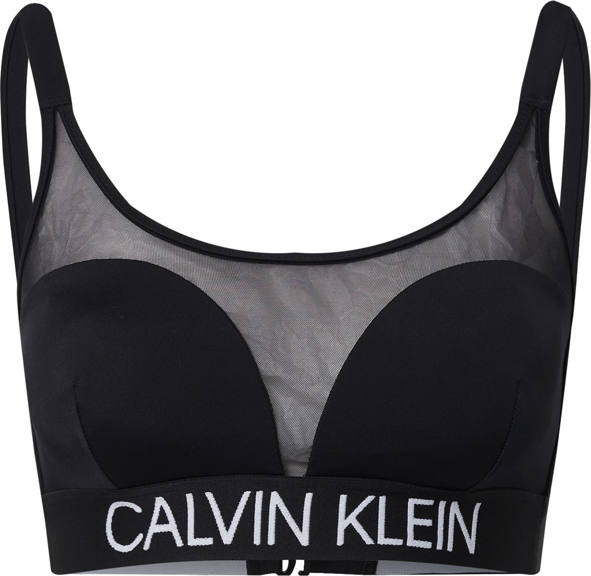 Calvin Klein Swimwear Horní díl plavek černá / bílá