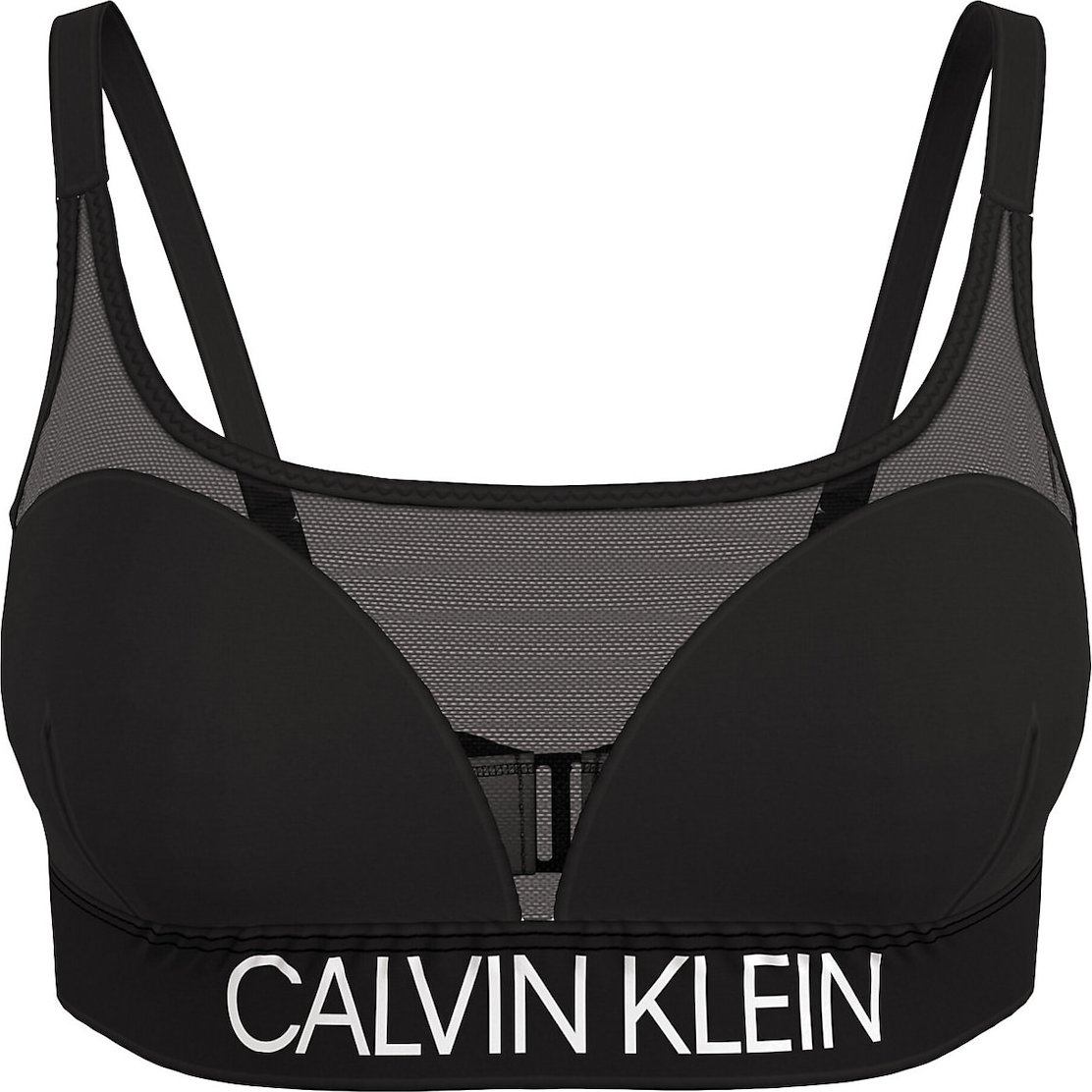 Calvin Klein Swimwear Horní díl plavek černá / bílá