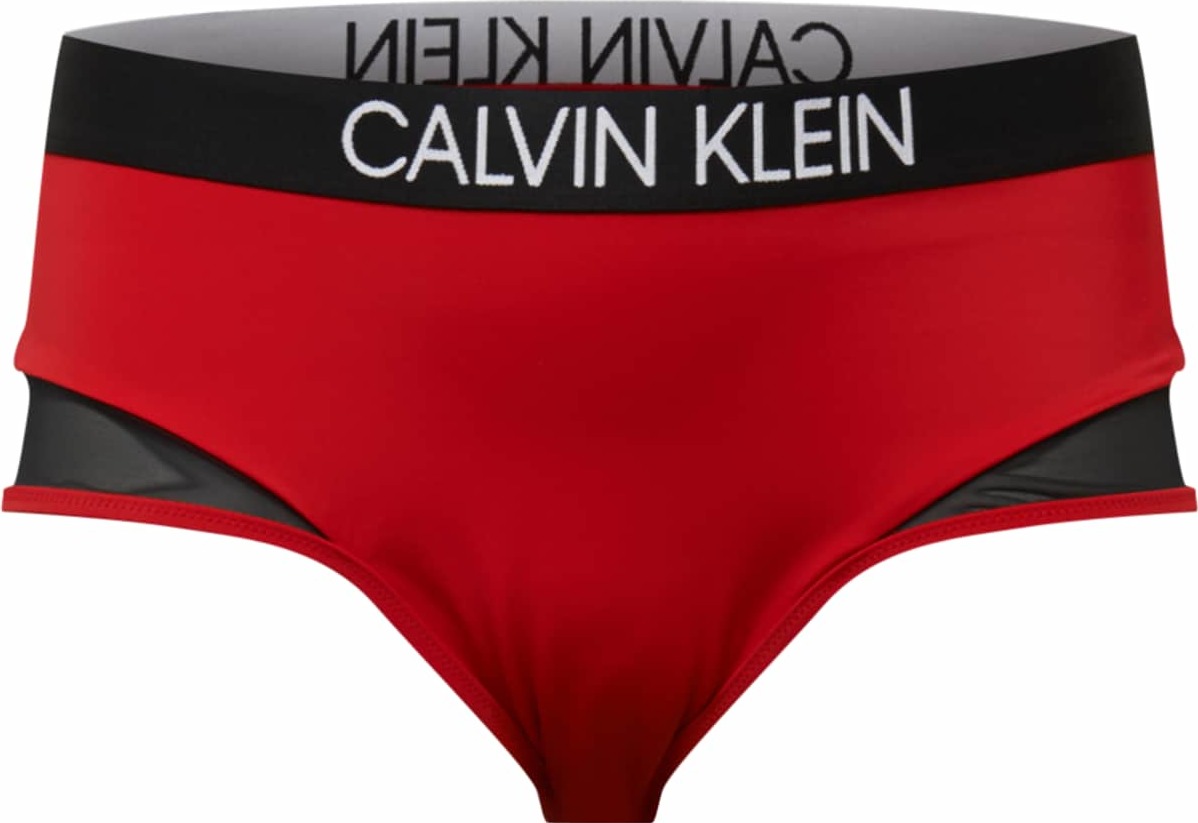 Calvin Klein Swimwear Spodní díl plavek červená / černá / bílá