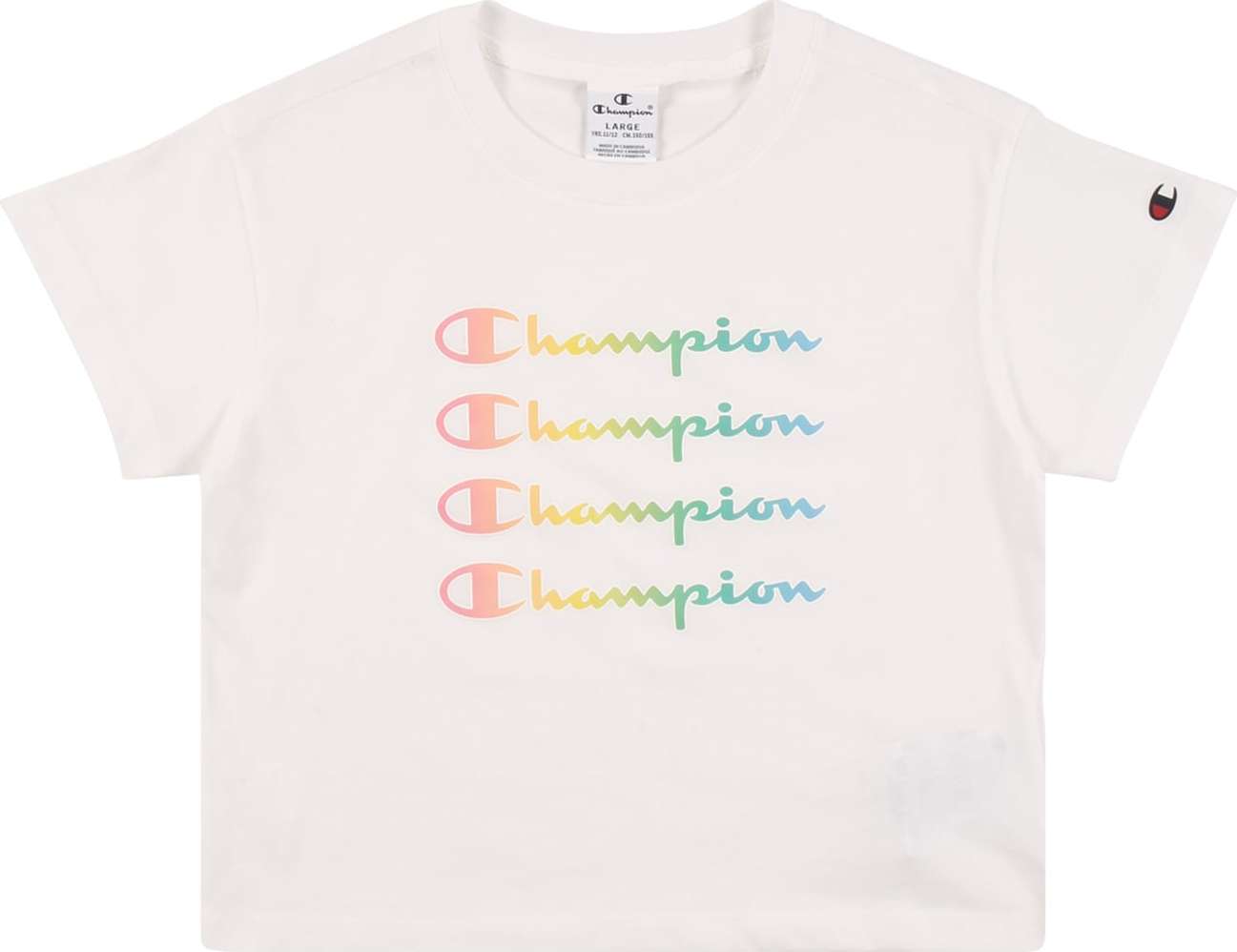 Champion Authentic Athletic Apparel Tričko offwhite / lososová / oranžová / světle zelená / světlemodrá