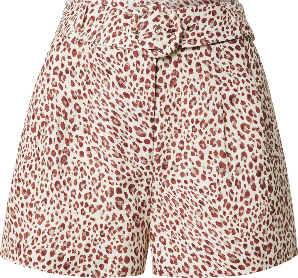 Forever New Shorts 'Chloe' bílá / rezavě hnědá / světle šedá