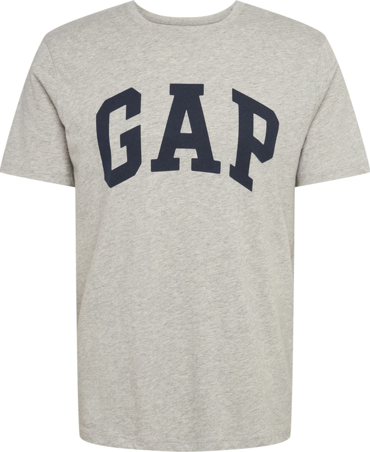 GAP Tričko 'V-BASIC LOGO T' šedá