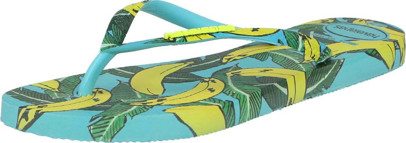 HAVAIANAS Žabky 'SUMMER' aqua modrá / žlutá / zelená