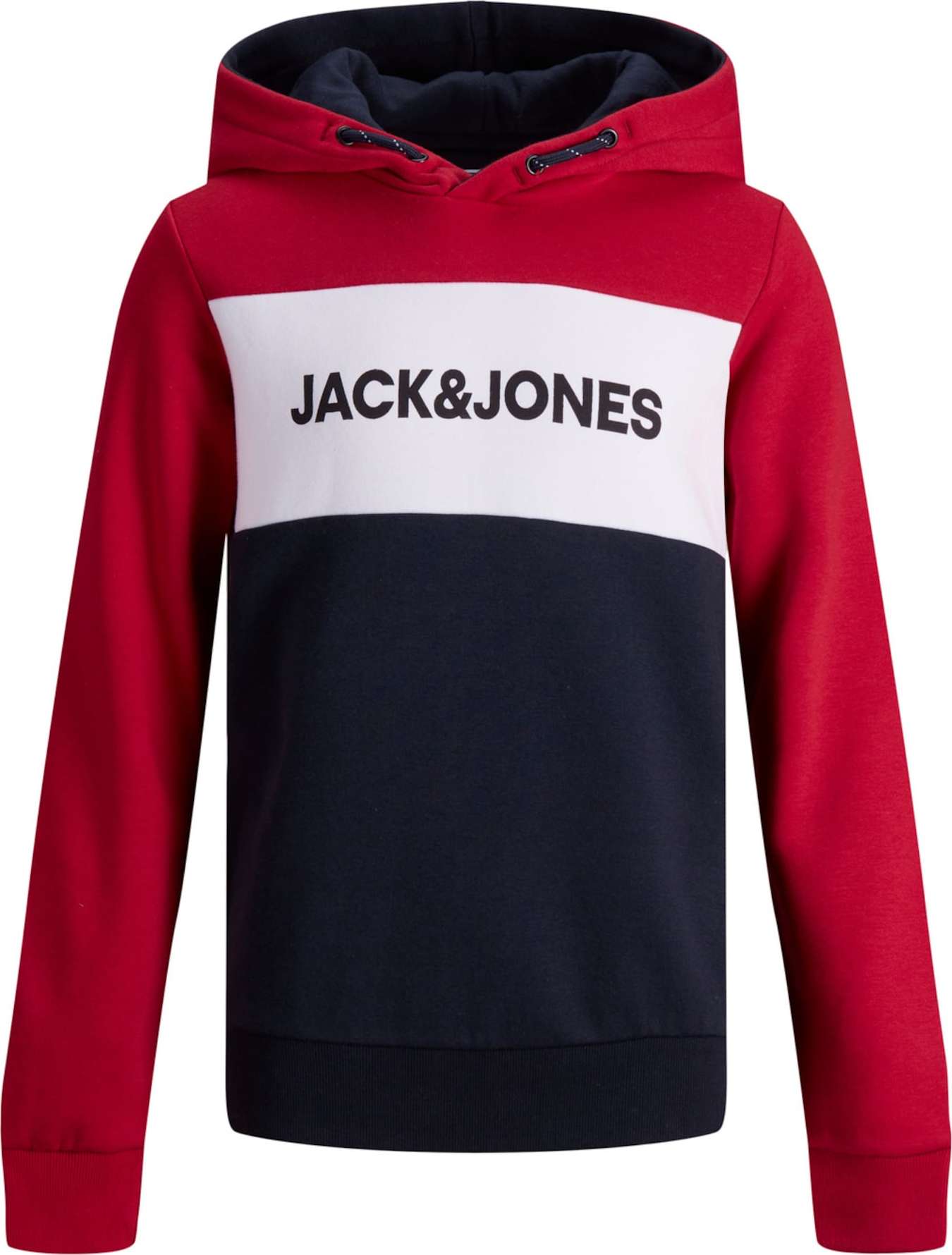 Jack & Jones Junior Mikina červená / námořnická modř / bílá