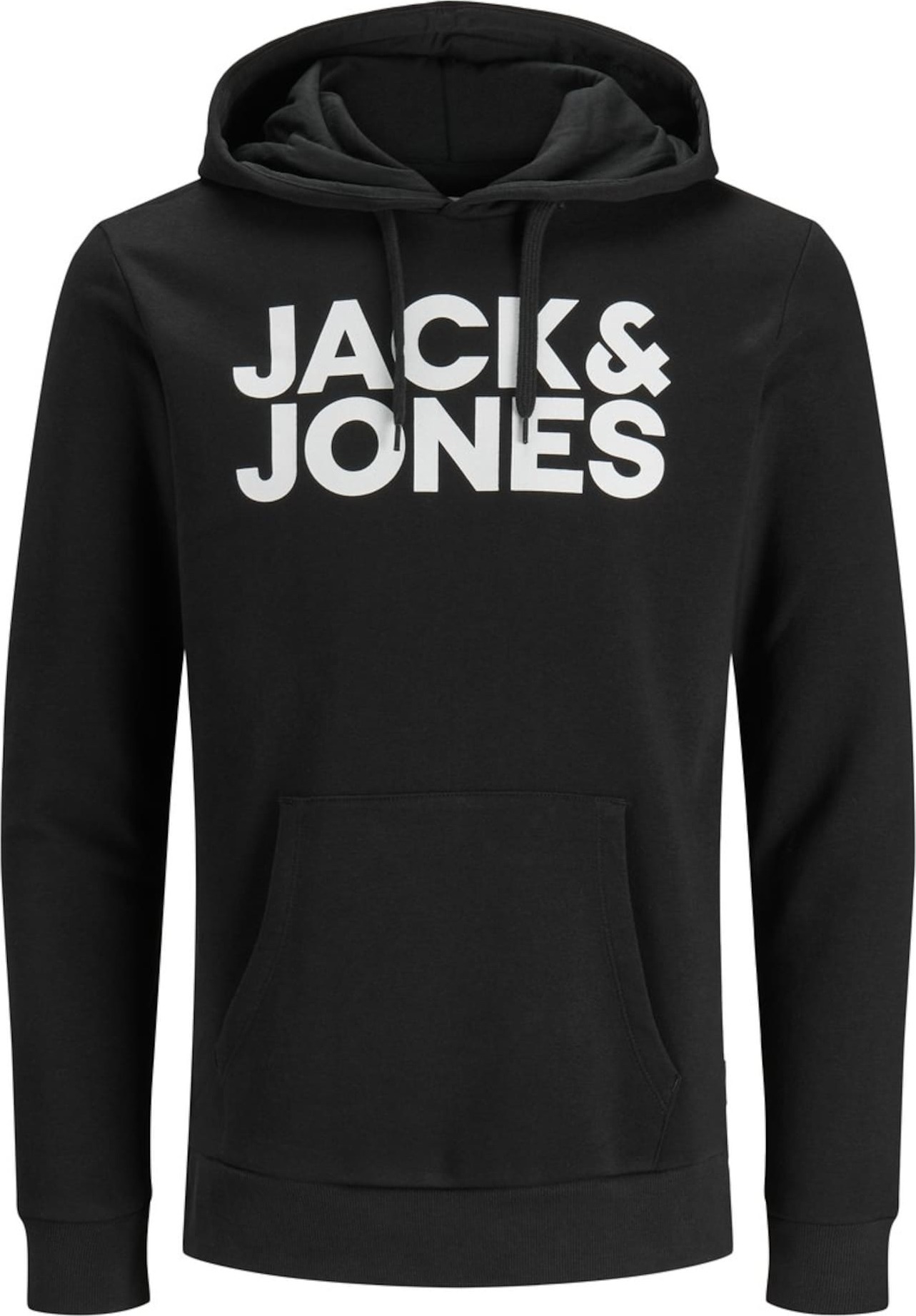 JACK & JONES Mikina černá / bílá