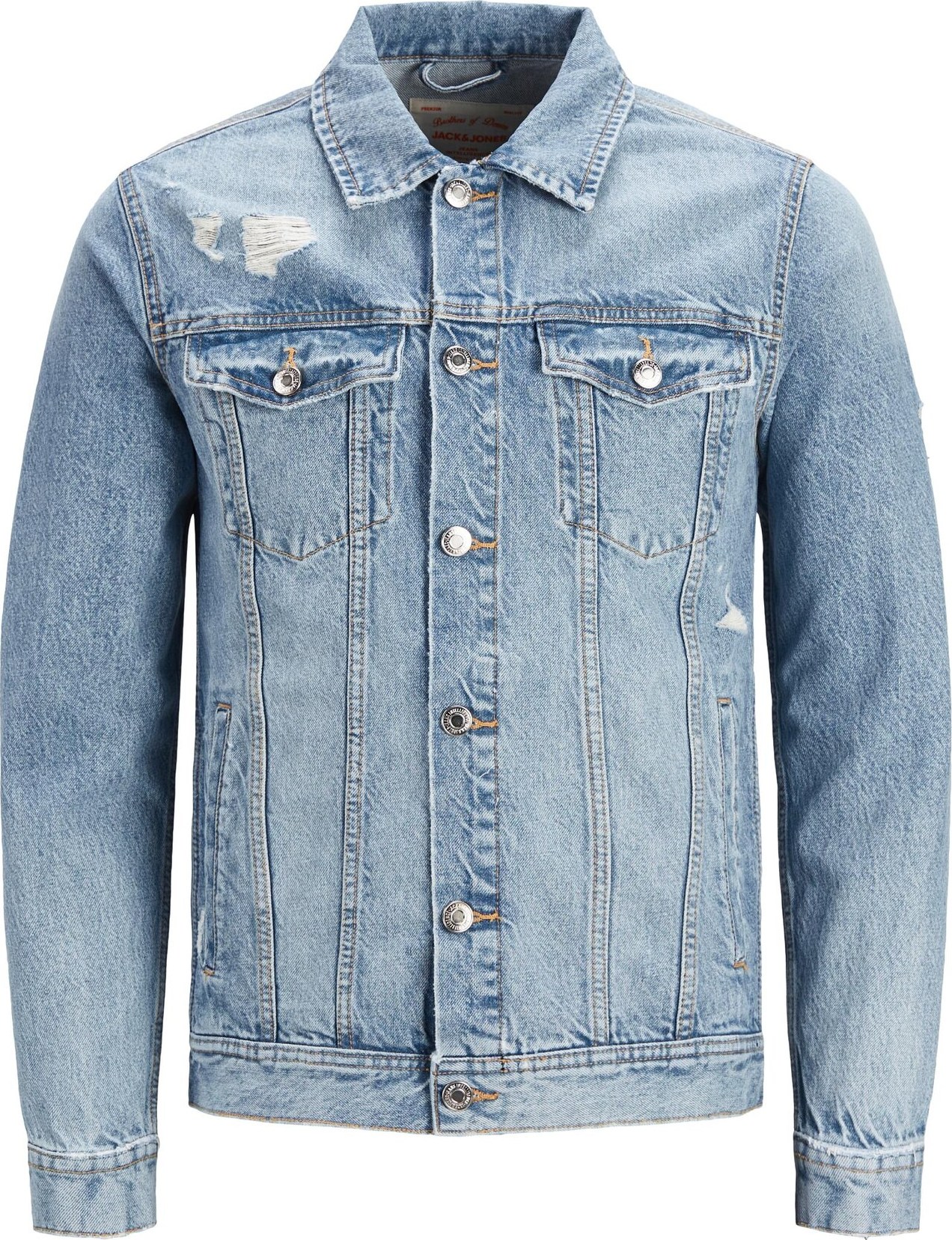 JACK & JONES Přechodná bunda 'Jean' modrá džínovina