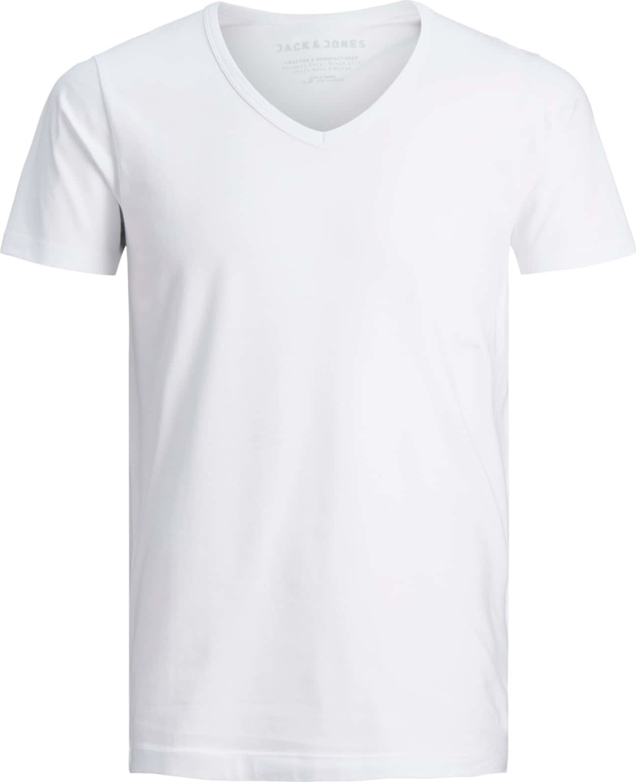 JACK & JONES Tričko 'BASIC V-NECK TEE S/S NOOS' bílá