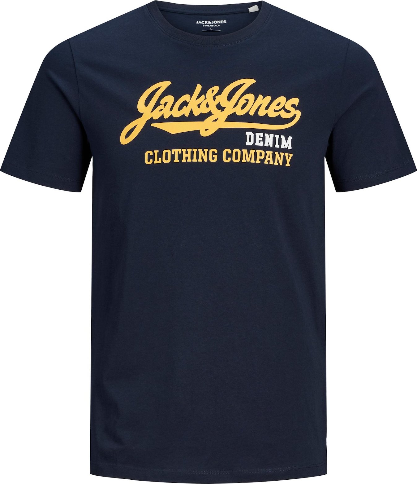 JACK & JONES Tričko marine modrá / limone / bílá