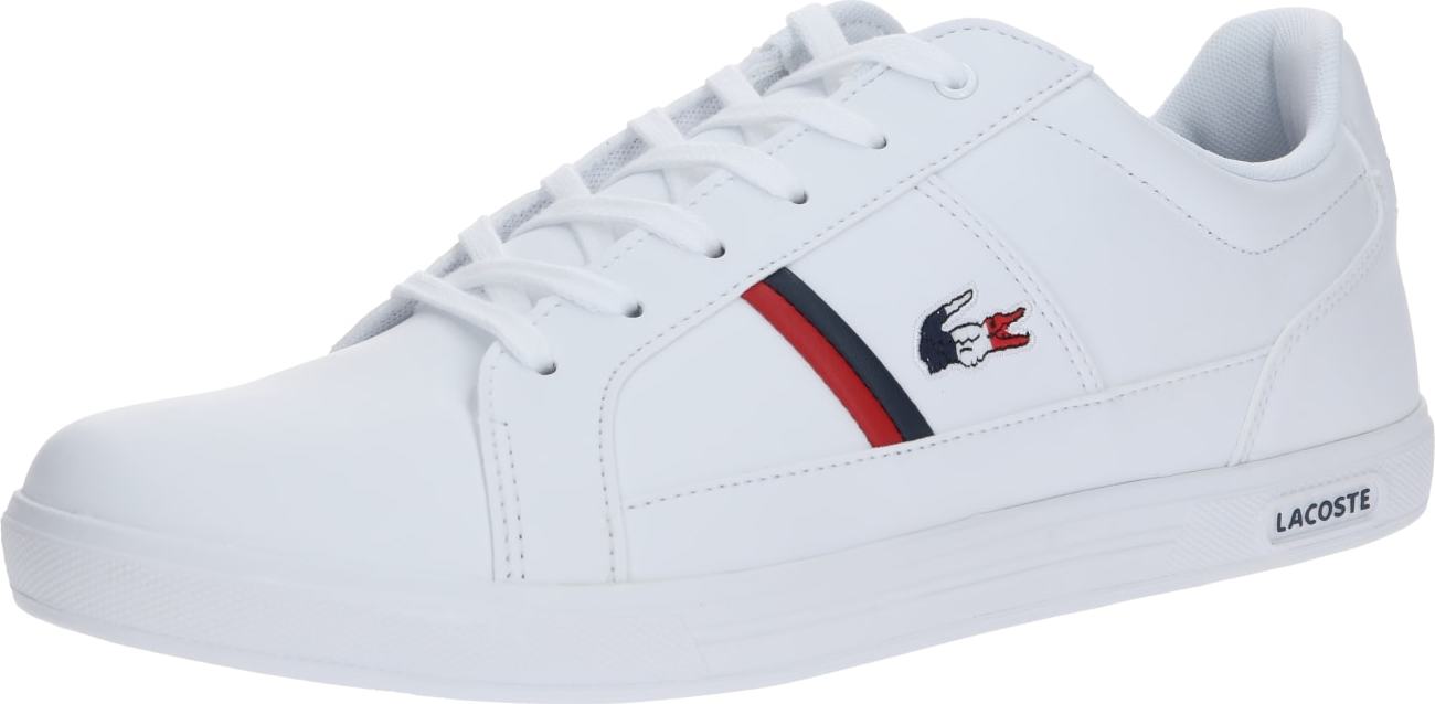 LACOSTE Tenisky 'EUROPA TRI1 SMA' bílá / červená / námořnická modř