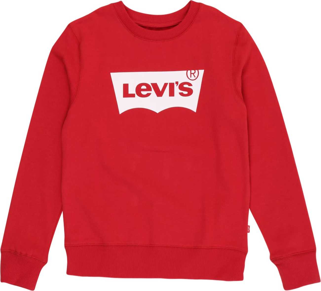 LEVI'S Mikina 'Batwing Crewneck' bílá / červená