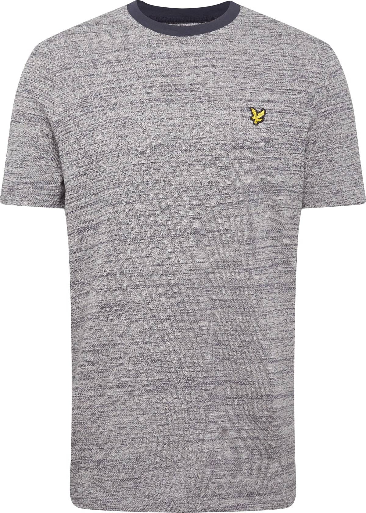 Lyle & Scott Tričko šedý melír / námořnická modř / žlutá