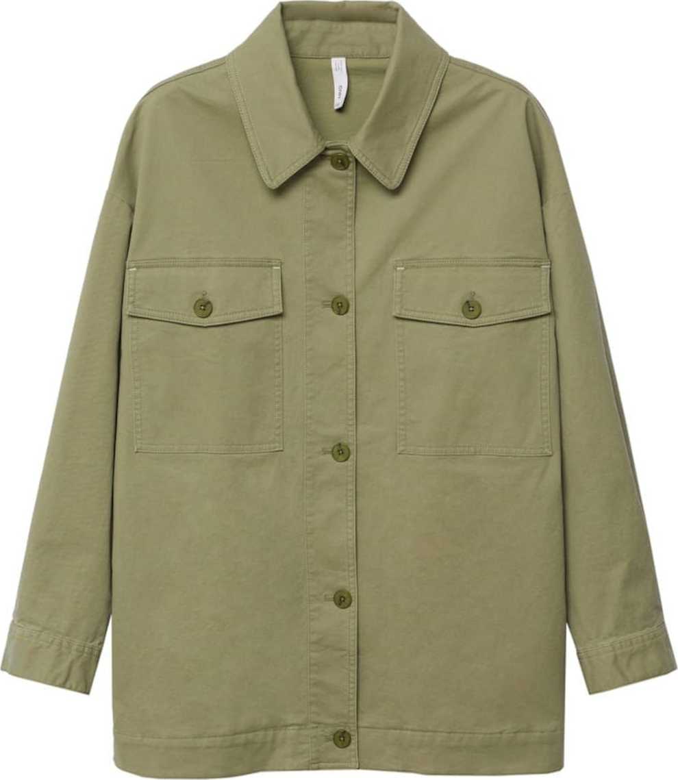 MANGO Přechodná bunda 'Garden' khaki