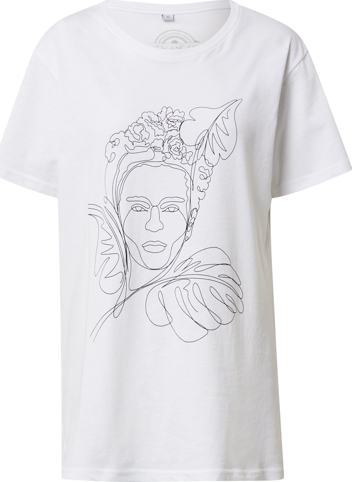 Merchcode Tričko 'Frida Kahlo' bílá / černá