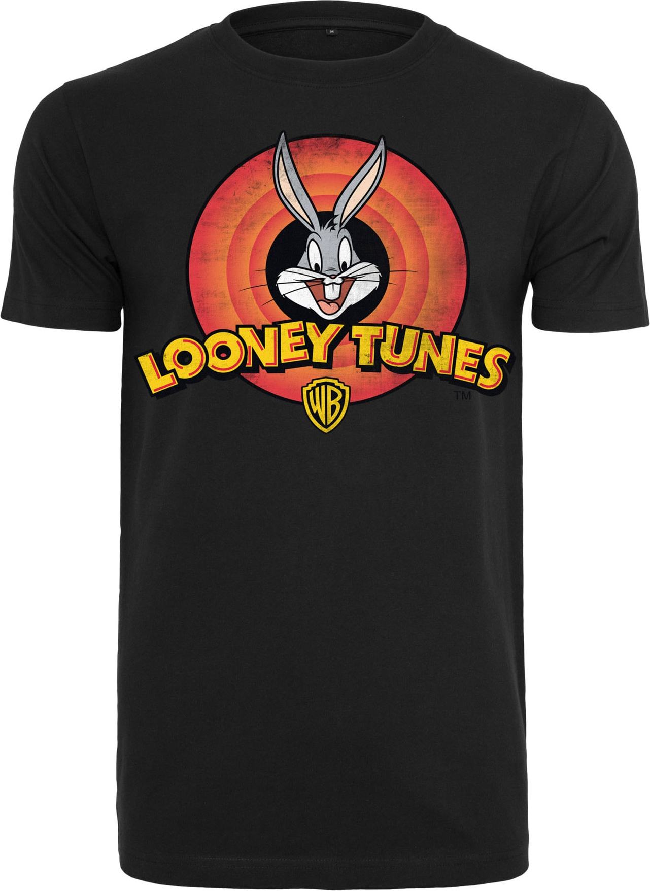 Mister Tee Tričko 'Looney Tunes Bugs Bunny' černá / oranžově červená / žlutá / šedá / bílá