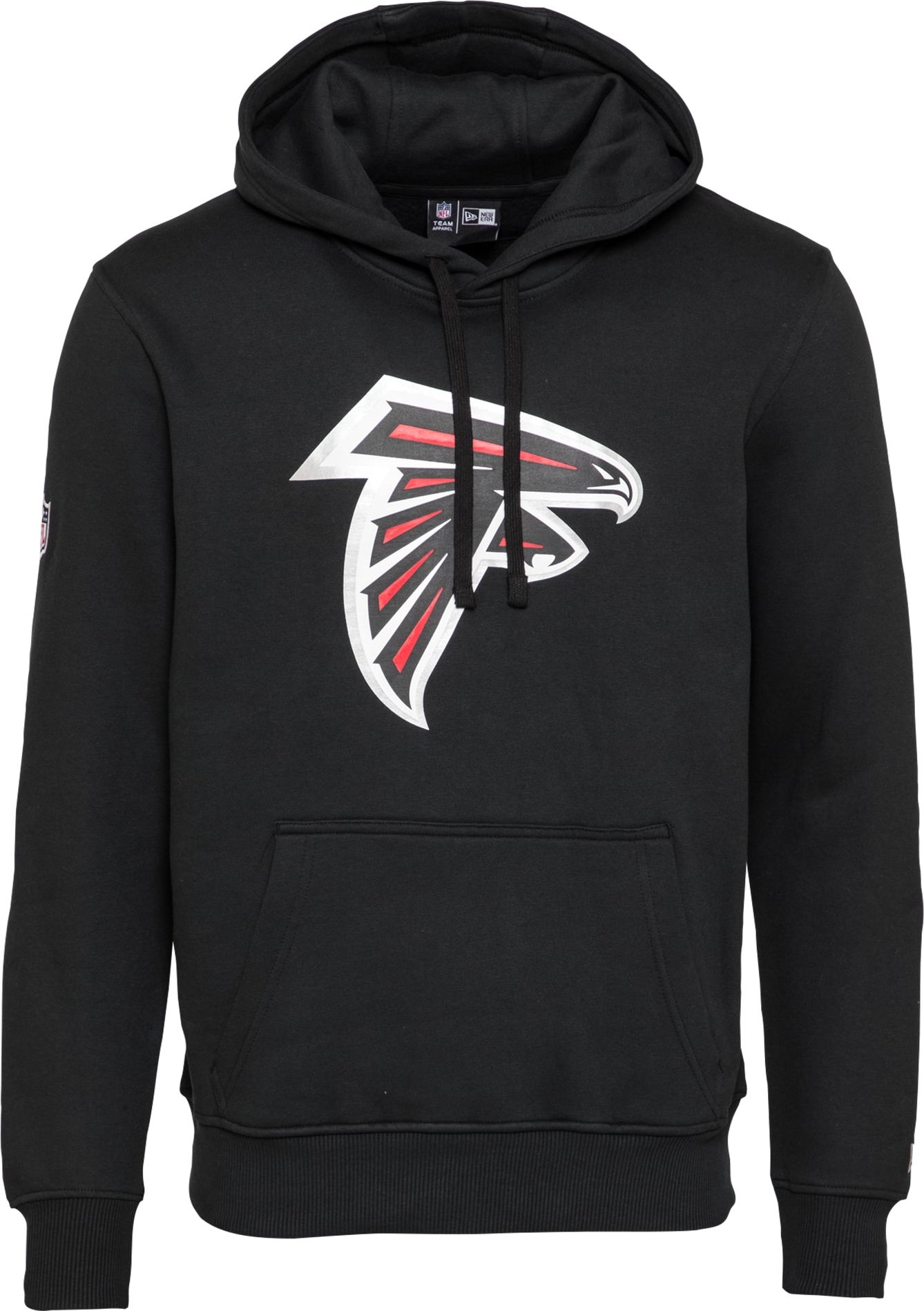 NEW ERA Mikina 'Atlanta Falcons' černá / bílá / světle červená / stříbrná