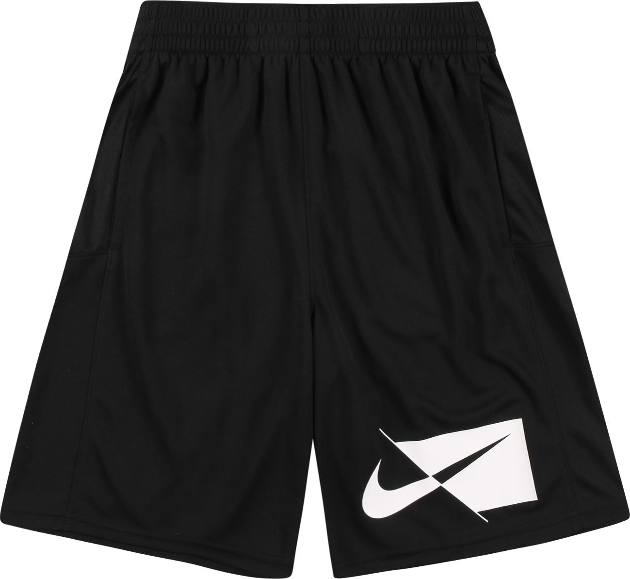 NIKE Sportovní kalhoty černá / bílá