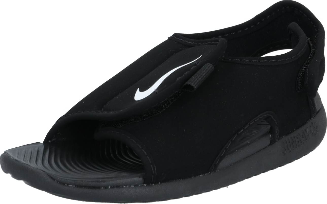 NIKE Sandály 'Nike Sunray Adjust 5 V2' černá / bílá