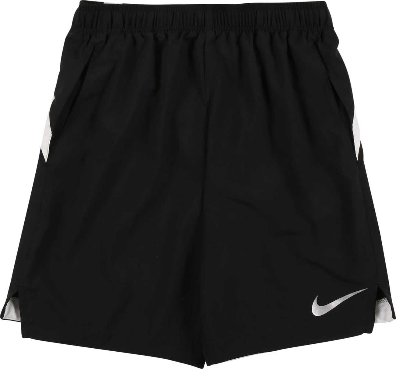 NIKE Sportovní kalhoty černá / bílá