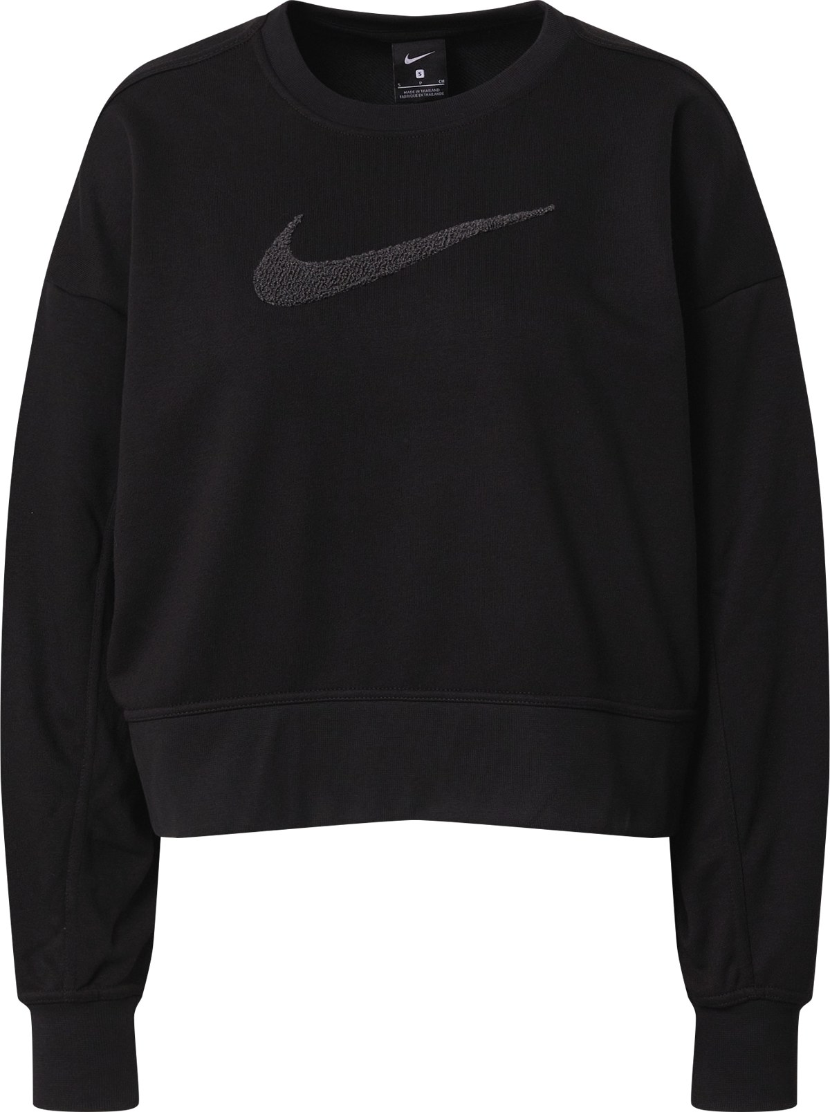 NIKE Sportovní mikina černá / šedá