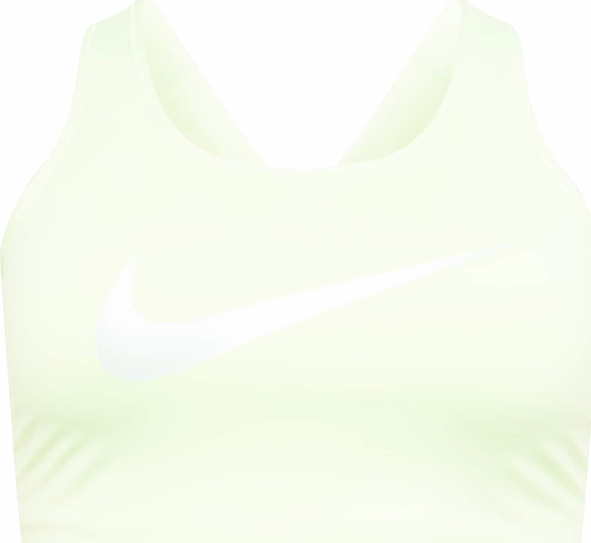 NIKE Sportovní podprsenka bílá / světle zelená