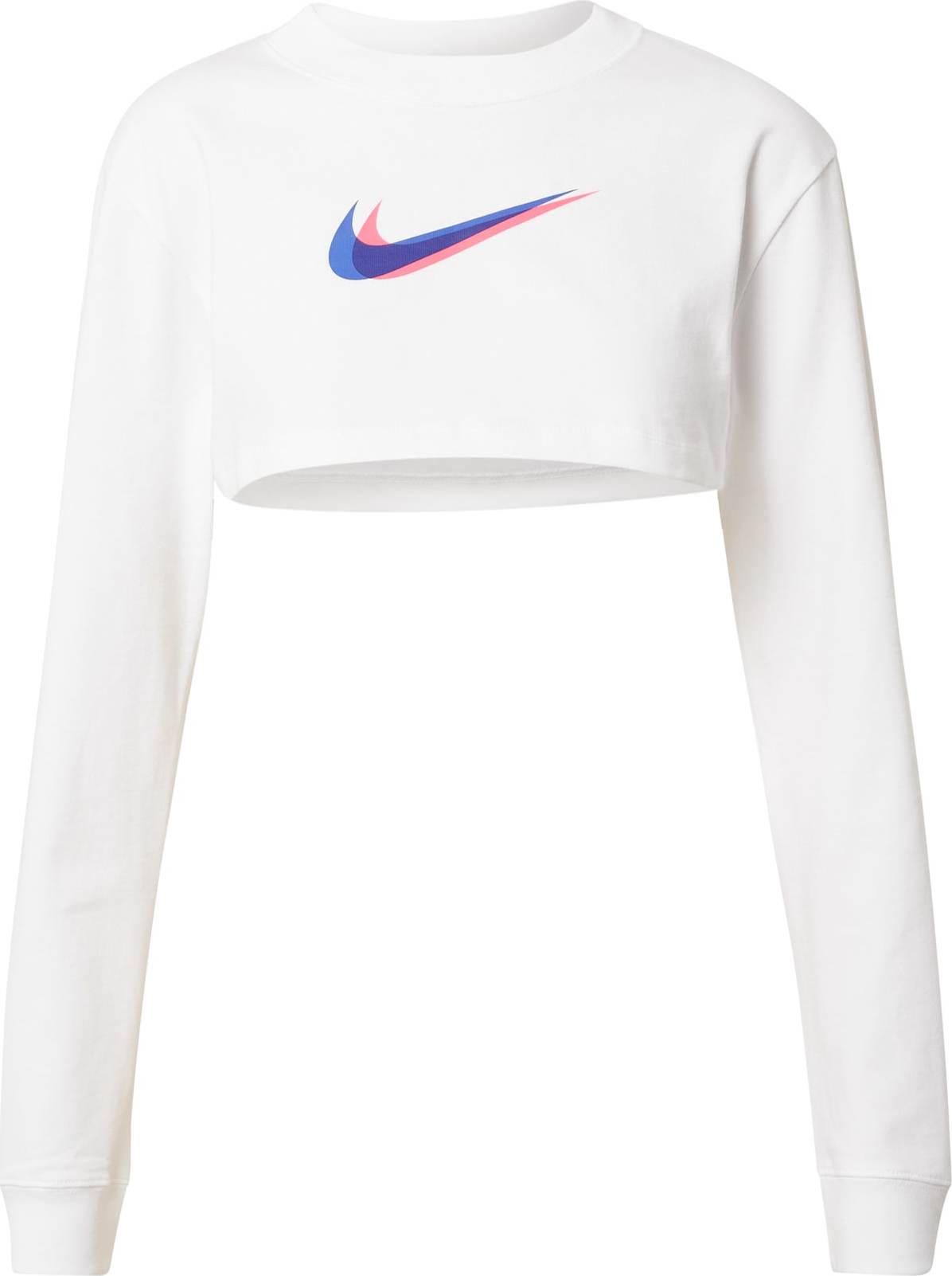 Nike Sportswear Mikina bílá / modrá / růžová