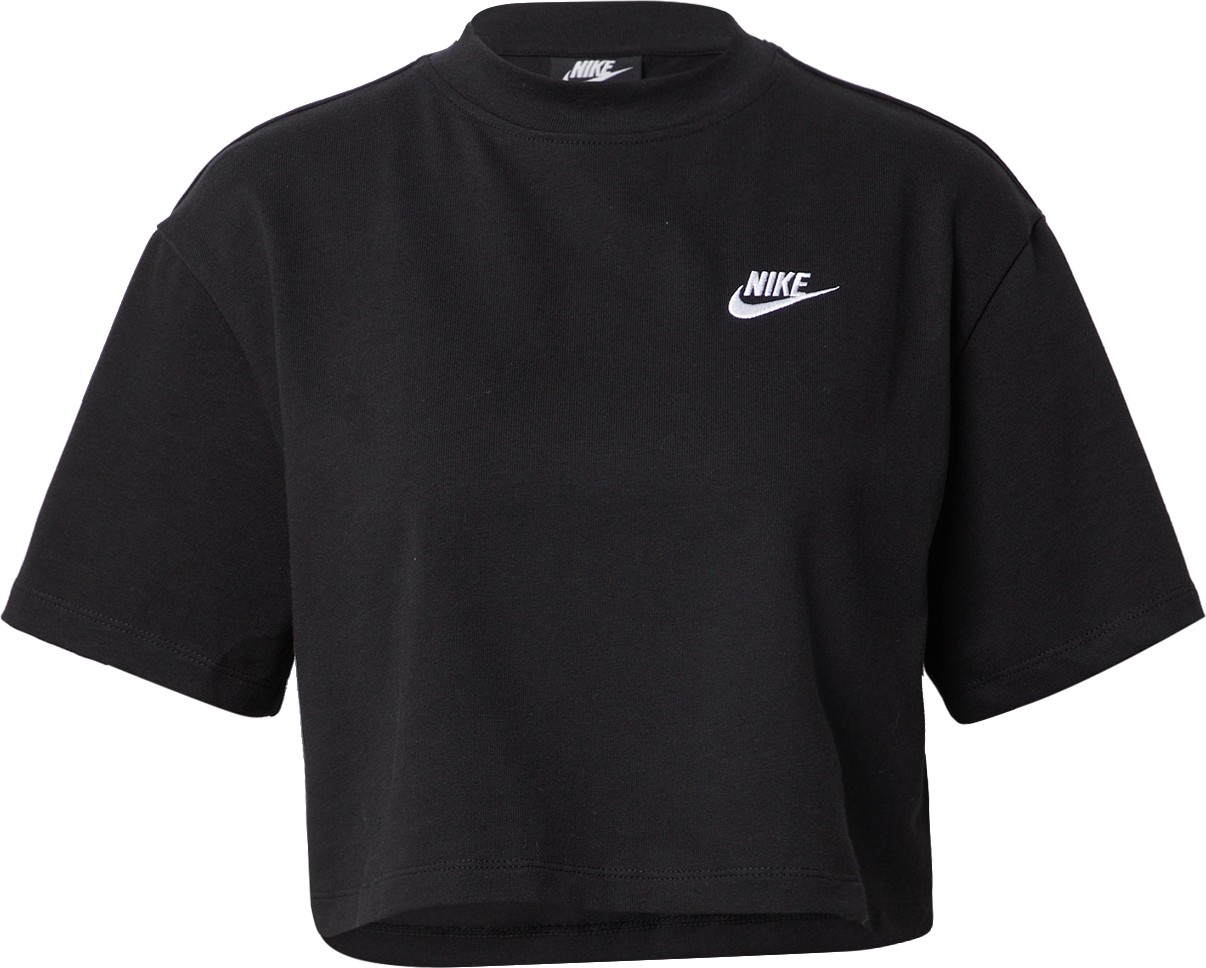 Nike Sportswear Tričko černá / bílá