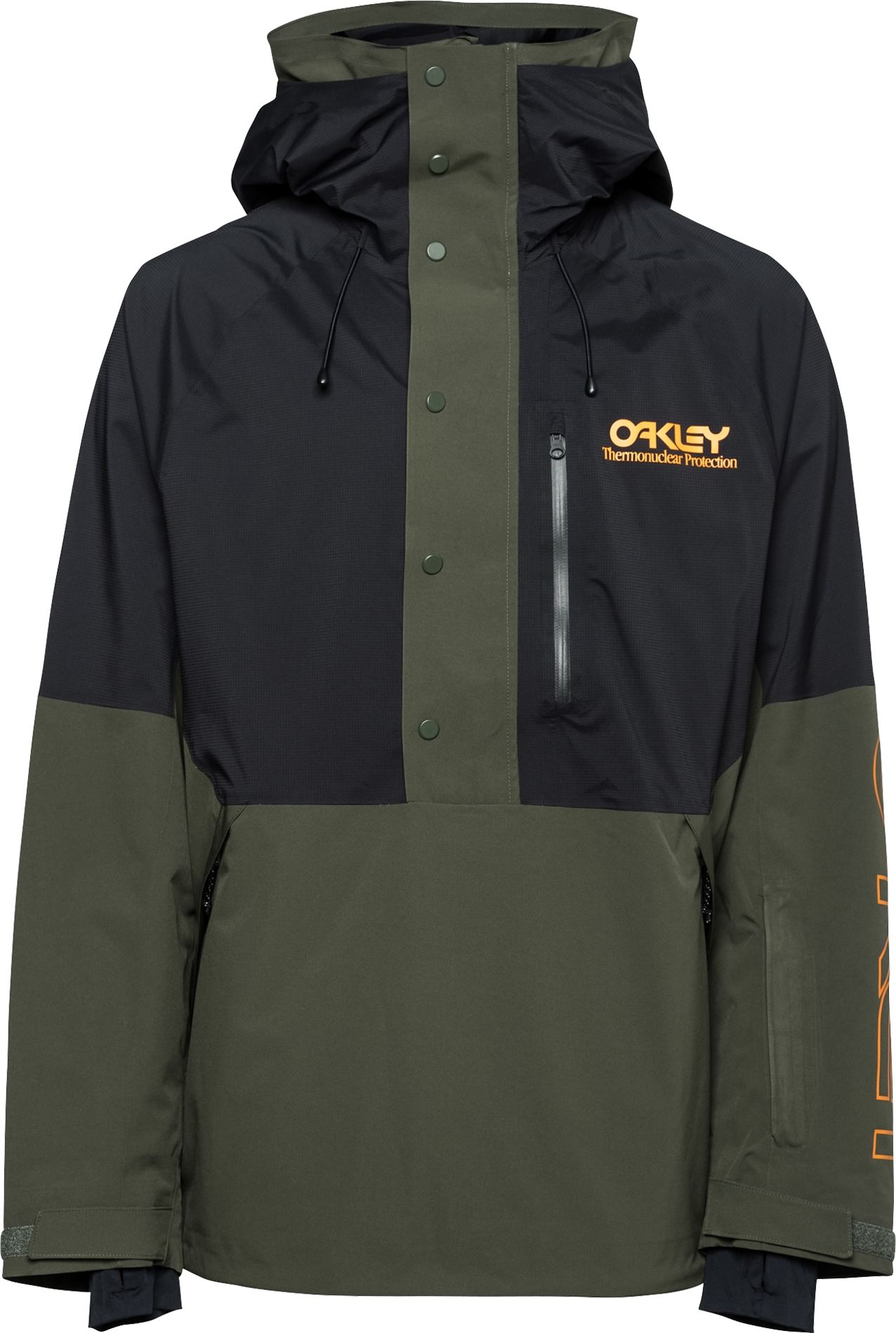 OAKLEY Outdoorjacke černá / olivová