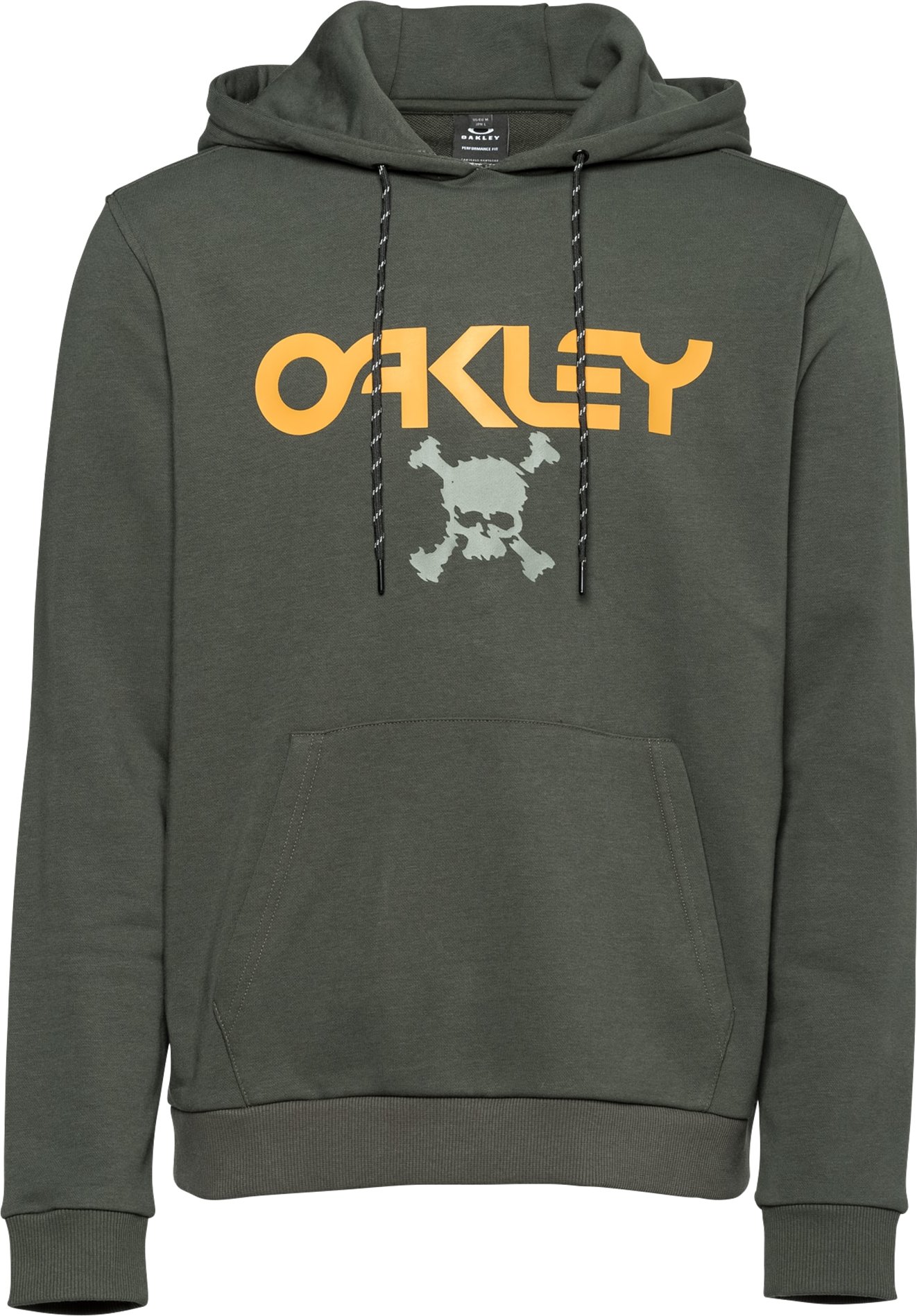 OAKLEY Sportsweatshirt 'SKULL' grafitová / žlutá / šedá