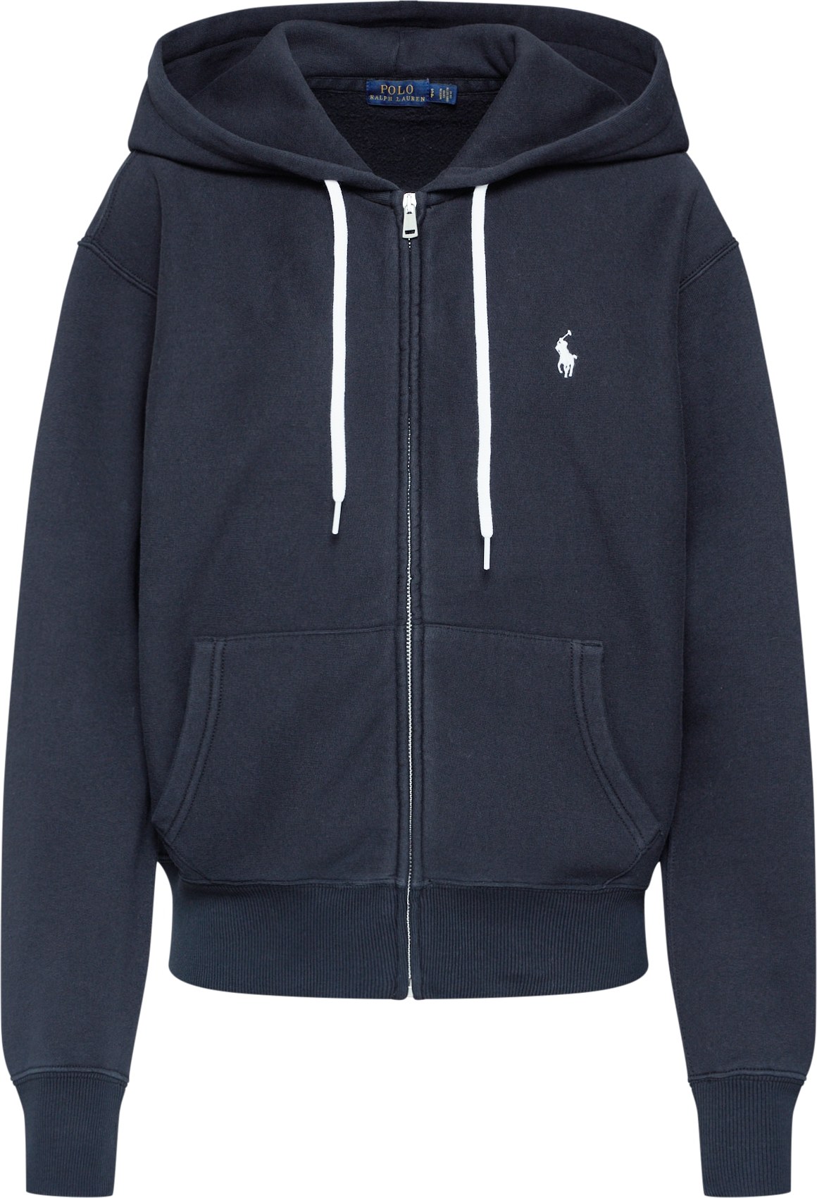 Polo Ralph Lauren Mikina s kapucí 'LS ZIP HD-LONG SLEEVE-KNIT' černá